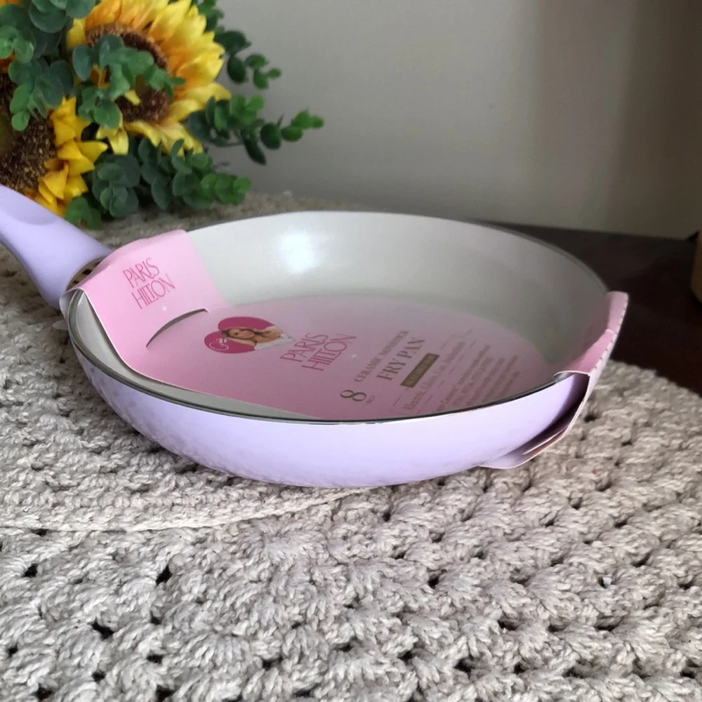 Paris Hilton Purple Ceramic Nonstick 8” Fry Pan - Picture 4 of 6
